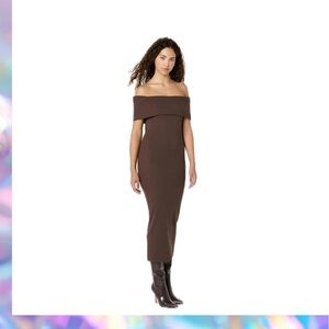 The Drop Chic Strapless Brown Dress Size Medium New